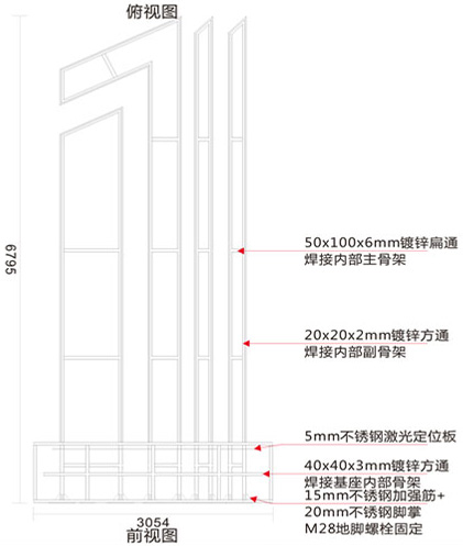 贵阳联合广场标识工程施工图深化设计